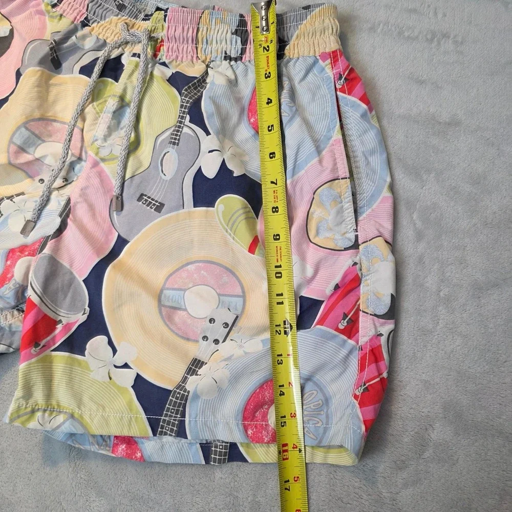 Vilebrequin‎ Men's Swim Trunks Shorts XL Music Record Guitar Print